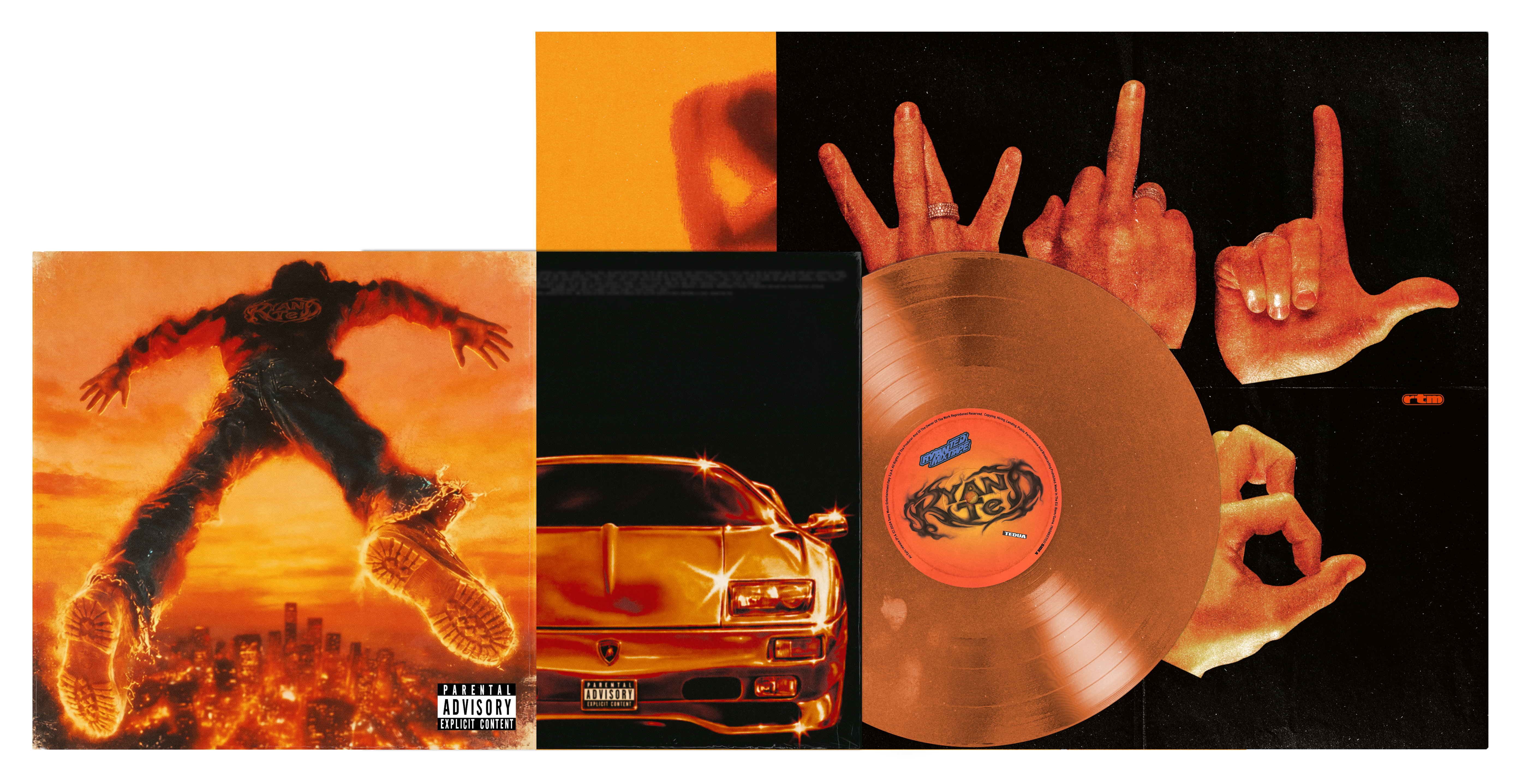 Tedua - Ryan Ted - Transparent Orange Vinyl + Poster
