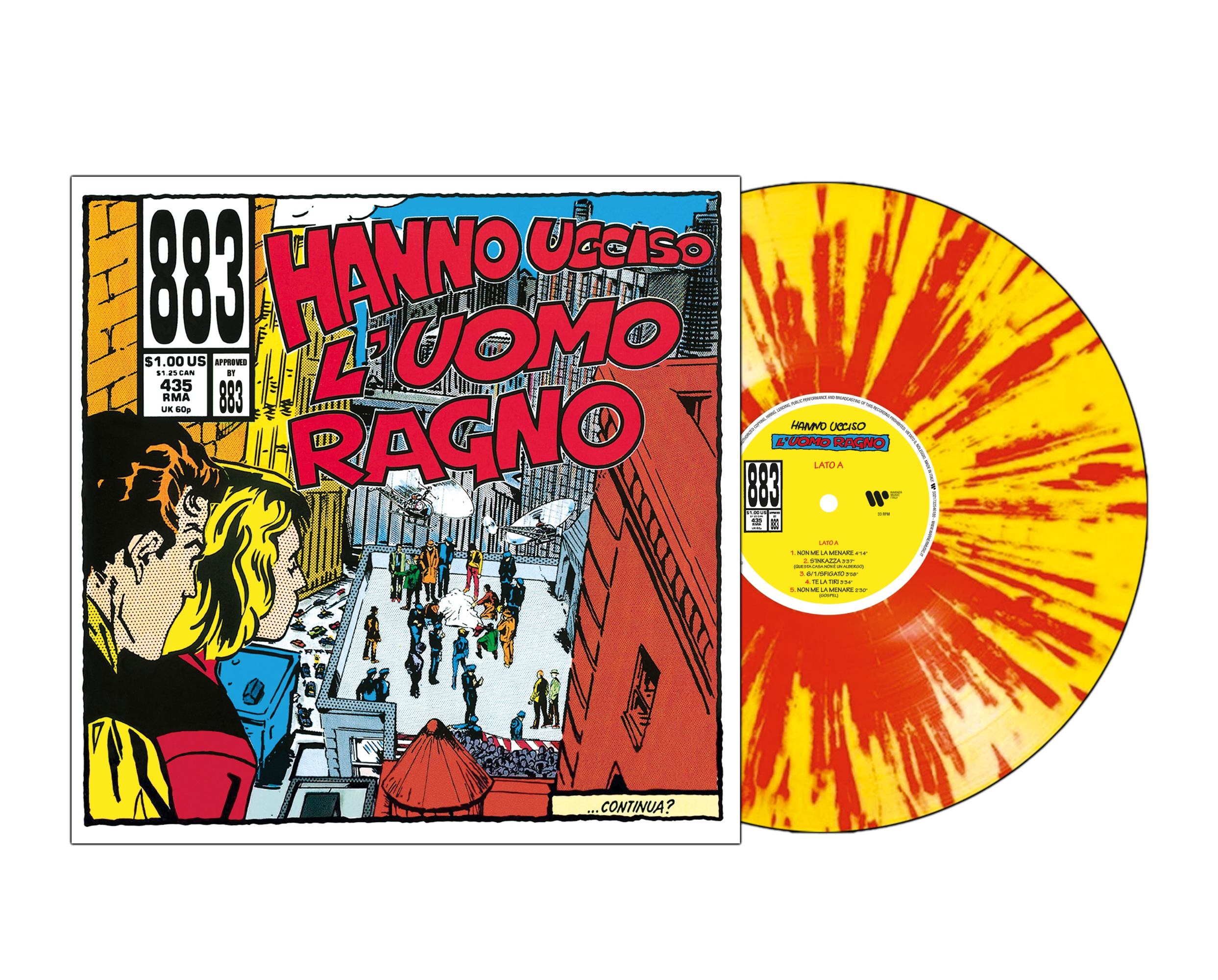 883 – HANNO UCCISO L'UOMO RAGNO - YELLOW & RED SPLATTER LTD. ED.